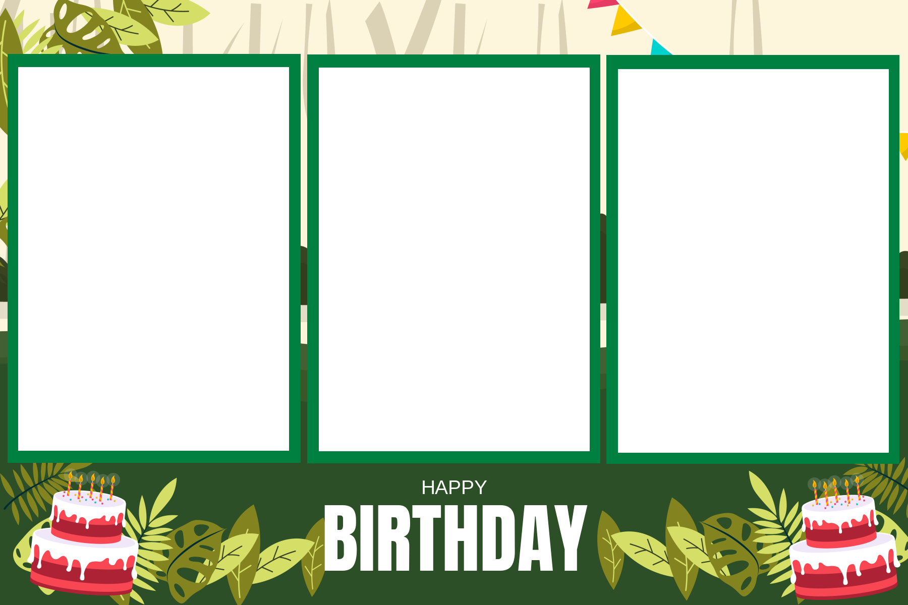Birthday photo booth template example from MyMirrorClub