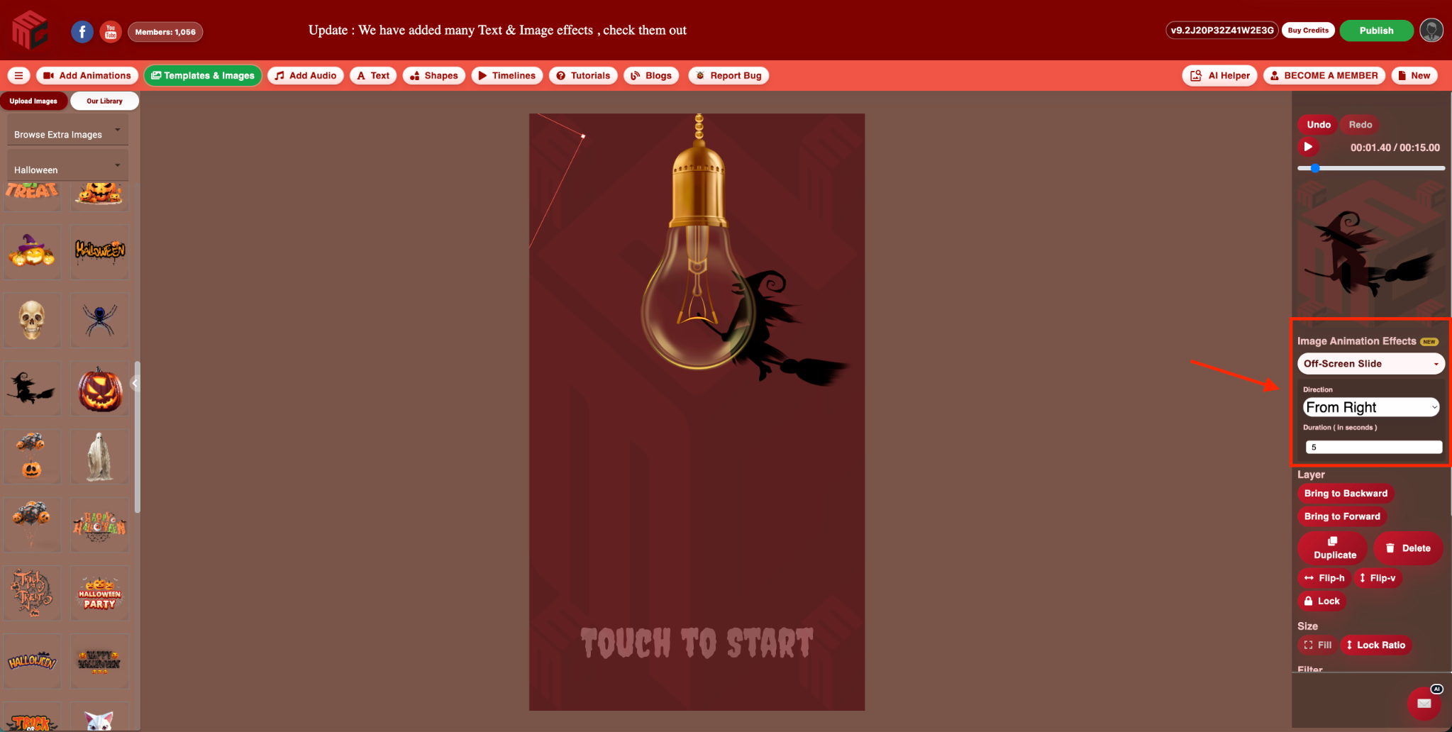 Undo, Redo and New Animation Effects: The MyMirrorClub Editor Keeps Getting Better
