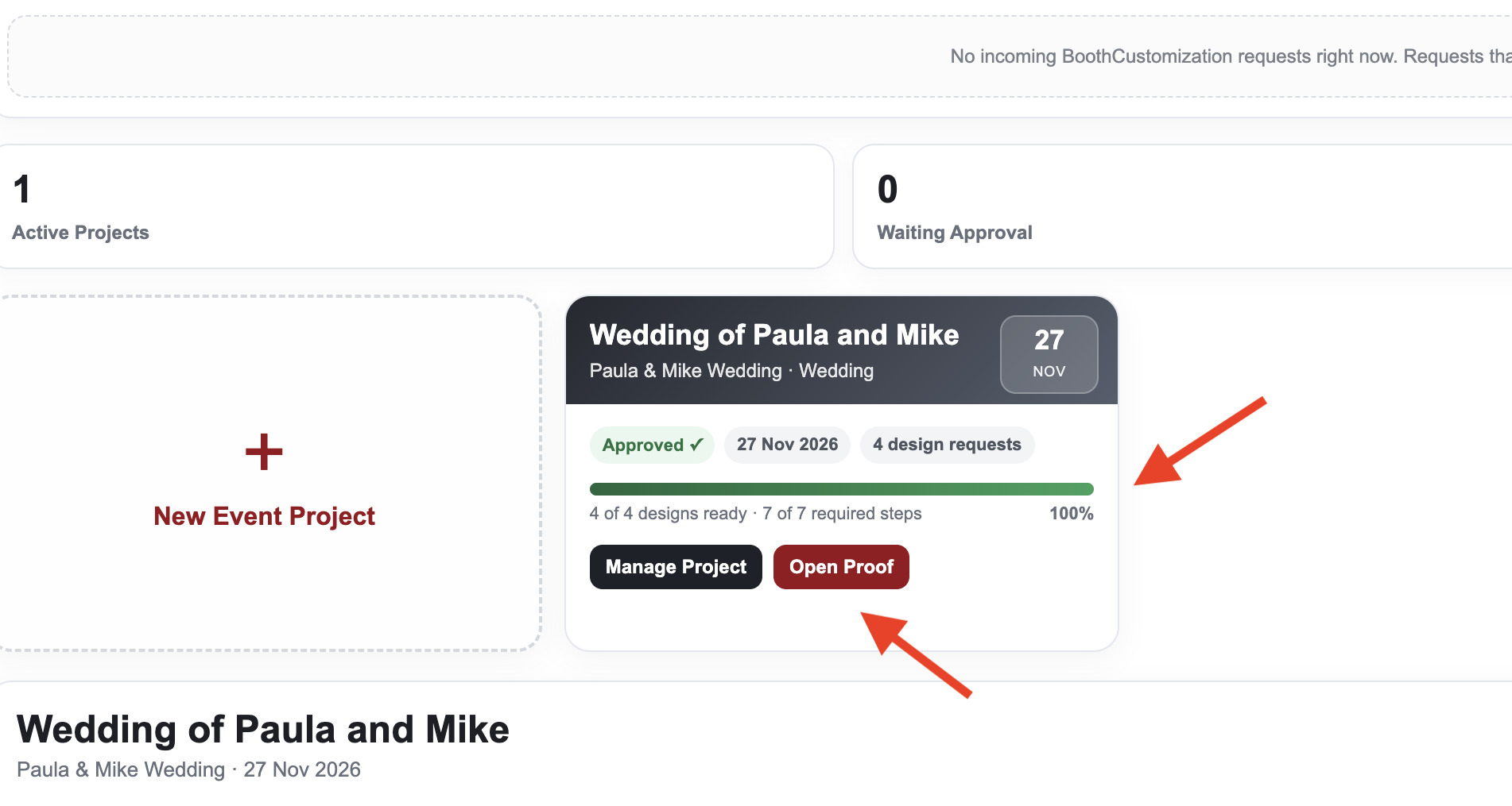 Photo Booth Customization Widget + Production Hub: Requests, Proofs & Final Files