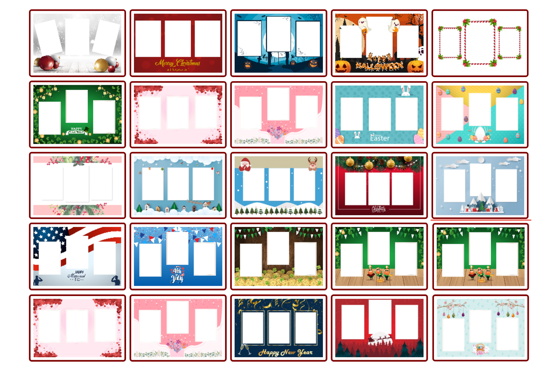 Transparent Photo Booth Strip Template