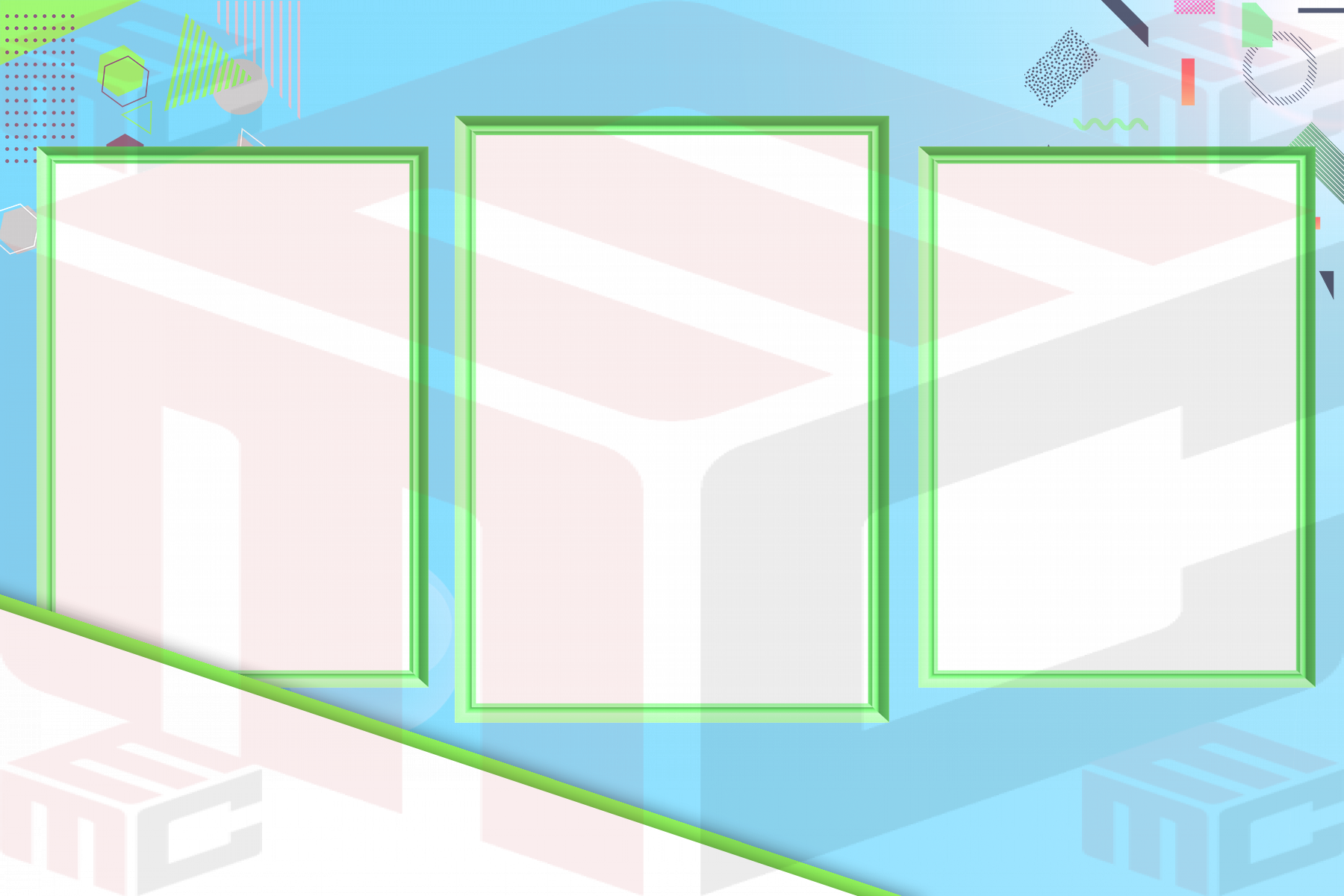 Horizontal corporate photo booth print layout from the MyMirrorClub library